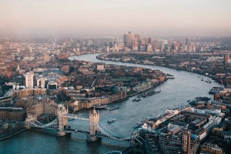 London Skyline. London is an area with typically high house prices.